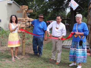 Ribbon cutting event.