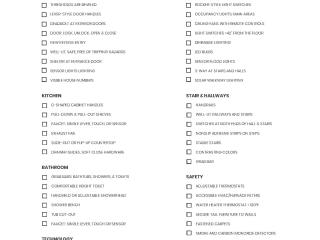 Checklist for home repairs.