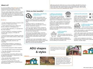 Flyer for Accessory Dwelling Units (Page 1).