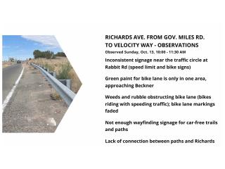 Bike audit recommendations with photo of intersection.