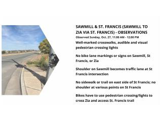 Bike audit recommendations with photo of bike lane.