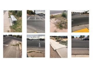 Photo collage from bike audit.