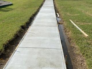 New sidewalk to gazebo.