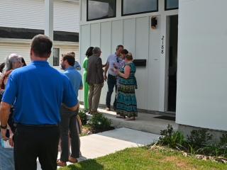 Open house at model affordable house.