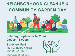 Flyer for neighborhood clean-up.