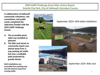 Photo collage of park improvements.