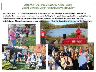 Photo collage of park improvements.