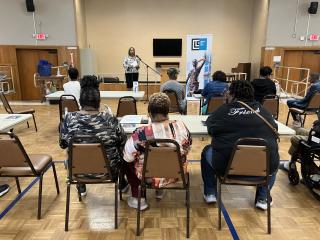 Attendees at legal clinic.