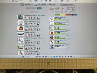 Screenshot of MySeniorCenter software.