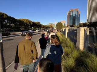 Participants on walking tour