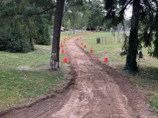 New sidewalk under construction.