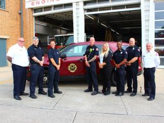 Group photo of West Allis Fire Department personnel.