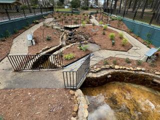 New landscaping in Sunken Gardens.