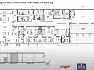 Winning design of adaptive reuse of a big-box store.