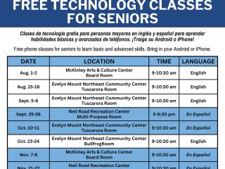 Flyer for digital literacy classes.