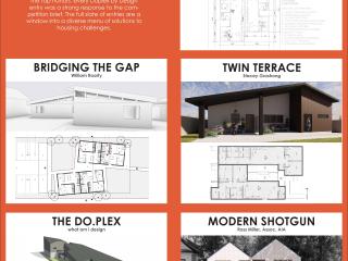 Photo collage of of duplex designs.