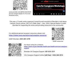 Flyer for Caregiver video series.