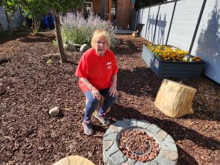 Older adults working in community garden.