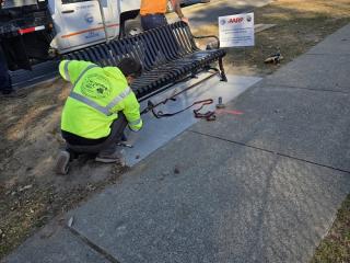 Installing new bench.