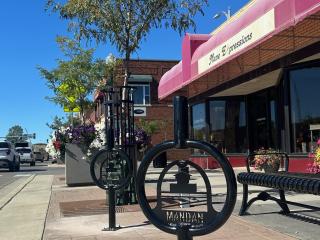 two new bike racks.