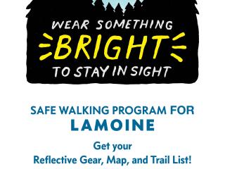 Flyer for safety walking program.