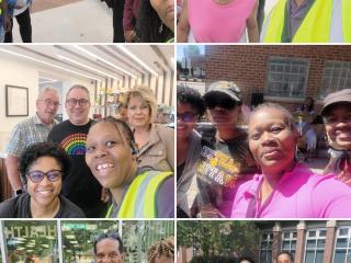 Photo collage from walk audit.