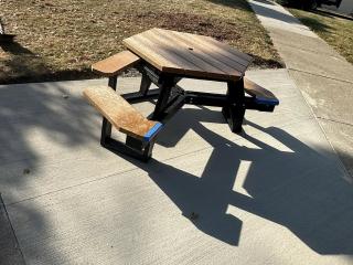 ADA compliant picnic table.