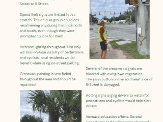 Recommendations to increase pedestrian and cyclist safety.