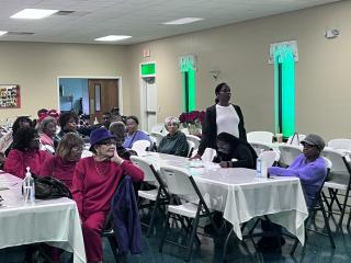 Attendees at digital literacy training.