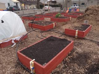 New soaking hoses for garden beds.