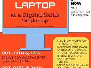 Flyer for digital literacy classes.