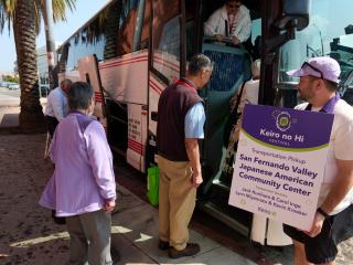 Bus stop for festival relocated from uneven pavement, as a result of Walk Audit.