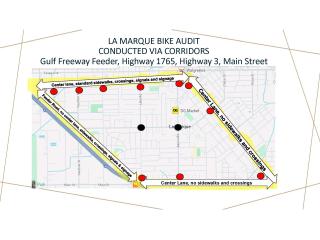 Map of Bike Audit locations.