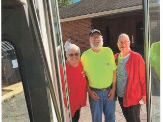 Older adult ready to take shuttle.