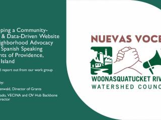 Presentation about "Photo courtesy of Woonasquatucket River Watershed Council."